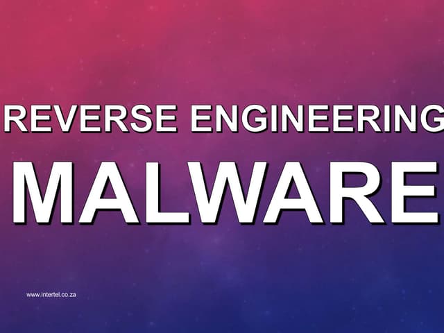 Reverse Engineering Malware - A Practical Guide