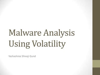 Malware analysis using volatility