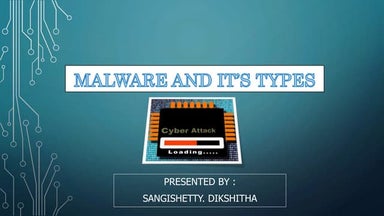 Malware and different types of malwares.