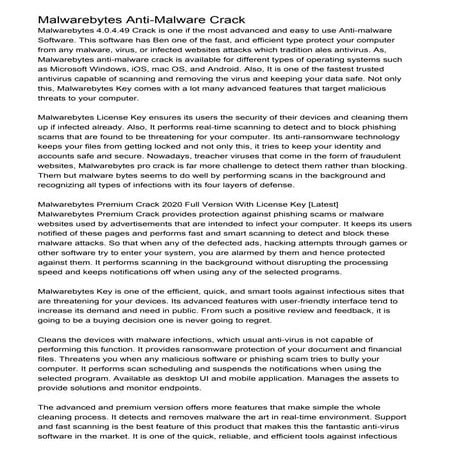 Malwarebytes Anti-Malware Crack 