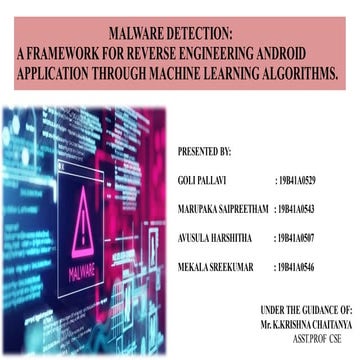 malware detection-machine learning-reverse engineered.ppt