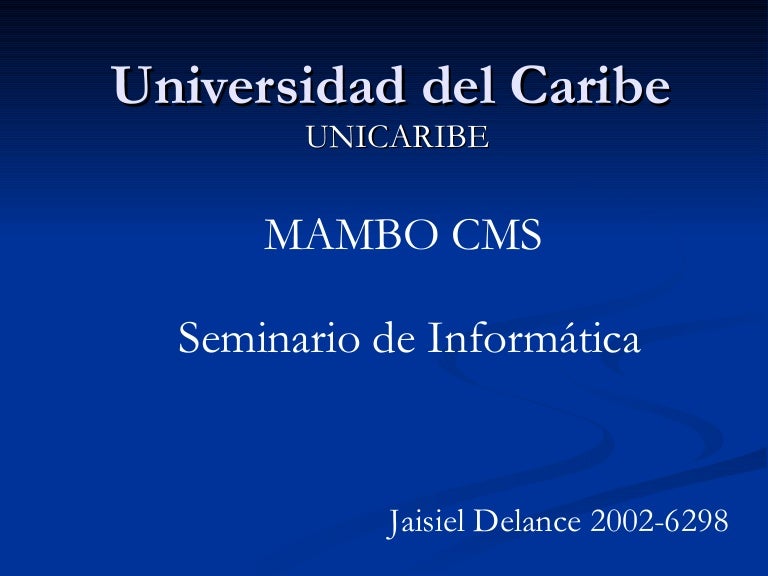 Mambo Cms