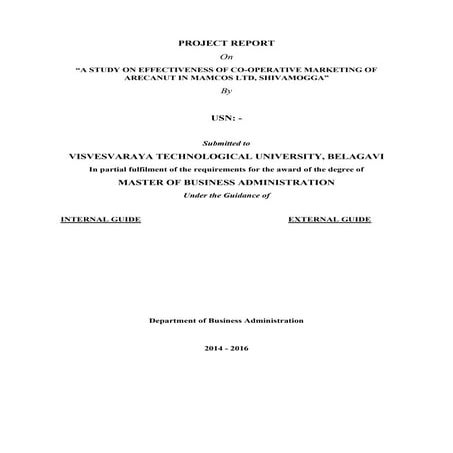 MAMCOS  Shivamogga  -  Project Report