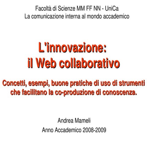 Mameli innovazione2009