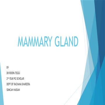 ANATOMY OF MAMMARY GLAND WITH CLINICAL ANATOMY