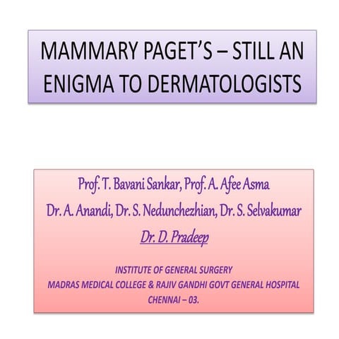 Paget's Disease of the Breast | PDF