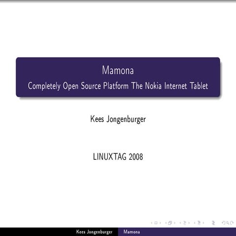 Mamona presentation at linuxtag