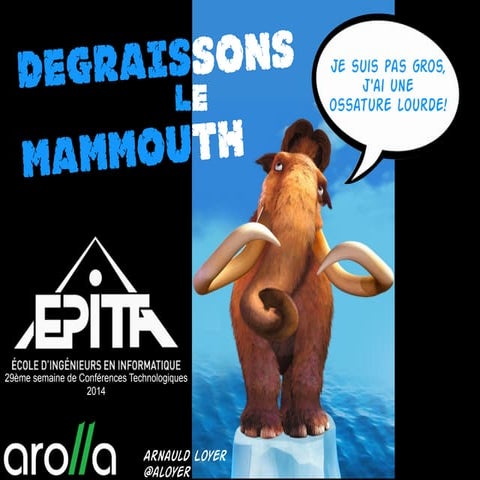 Dégraissons le mammouth ou Darwin a encore frappé - La théorie de l'évolution...