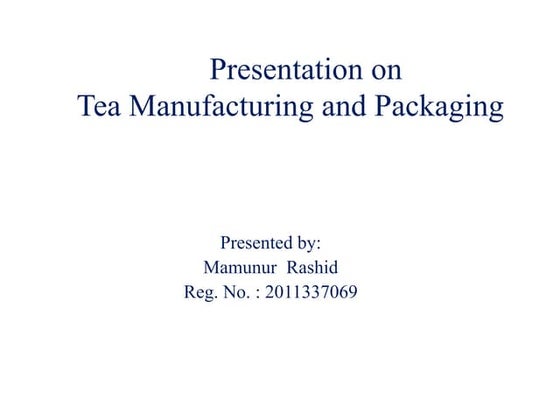 Process flow chart tea processing | PPTX | Home Appliances | Home & Garden