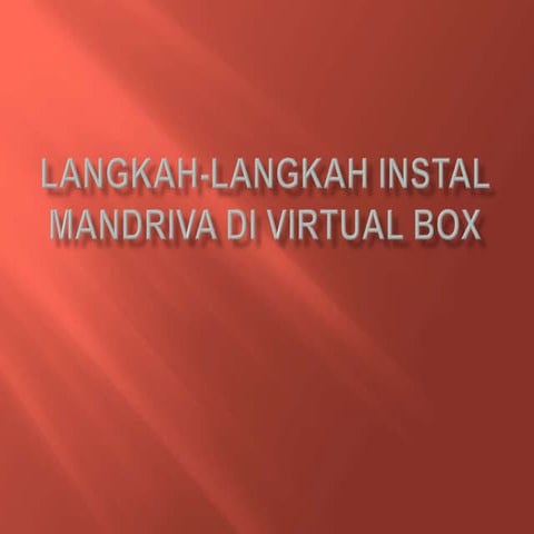 Instalasi Mandriva pada Virtual Box