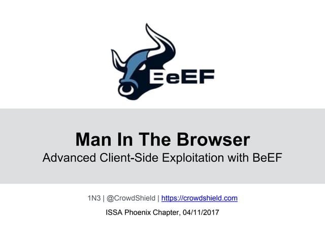 Advanced Client Side Exploitation Using BeEF