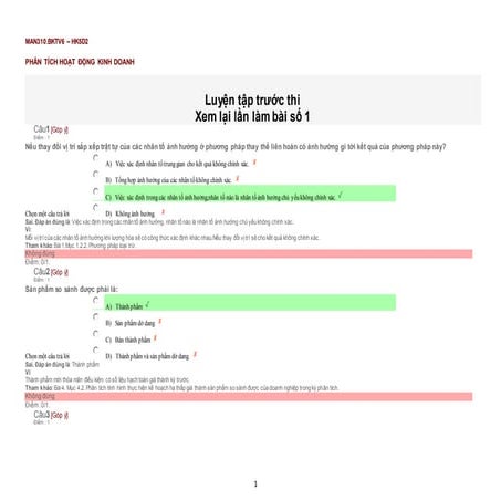  MAN310 - PHÂN TÍCH HOẠT ĐỘNG KINH DOANH (LTTT)