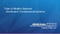 Tales of Modern Systems: Distributed / Containerized Systems