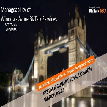 Manageability of Windows Azure BizTalk Services (WABS)