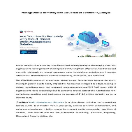 Qualityze | Manage Audits Remotely with Cloud.pdf