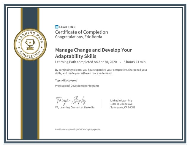 Manage change and develop your adaptability skills