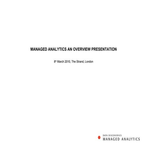 Managed Analytics Overview