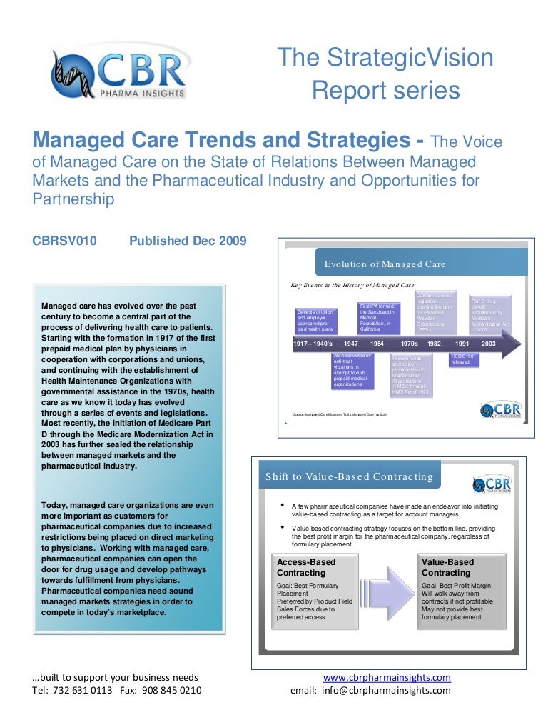 Managed Care Trends And Strategies