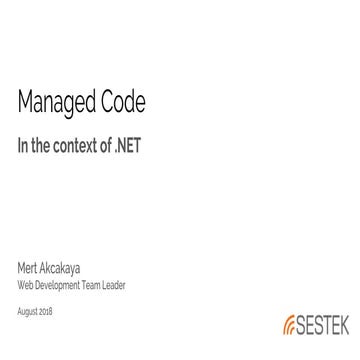 Managed Code .NET