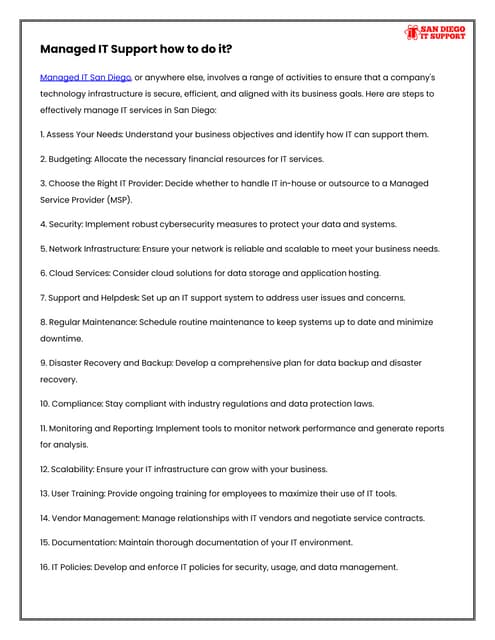 Important Features Of IT Services | PDF
