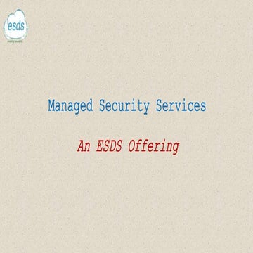 Managed security services