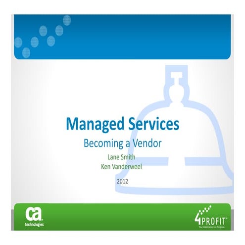 Managed Services - Becoming a Vendor