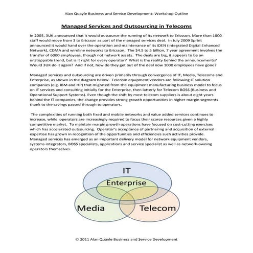 Managed Services and Outsourcing in Telecoms