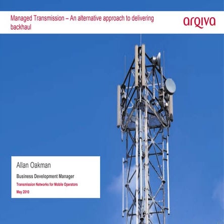 Managed transmission - an alternative approach to delivering backhaul