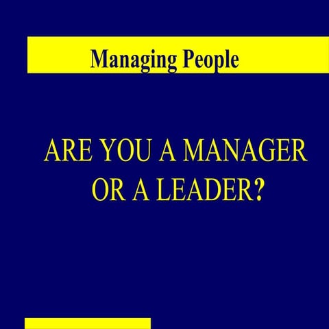 Managing people