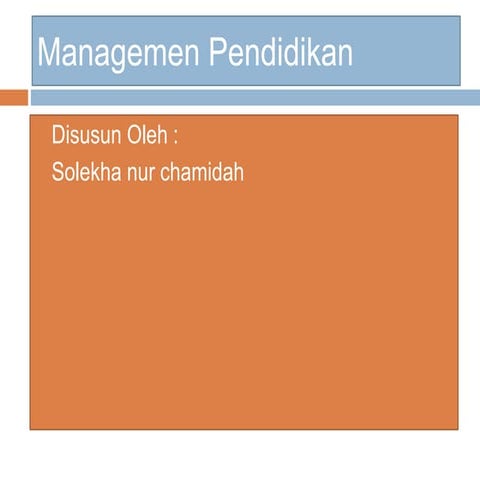 Managemen pendidikan