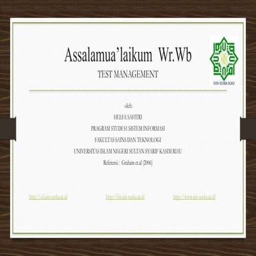 Testing management (testing management)