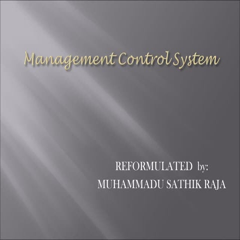 Management control-system | PPT