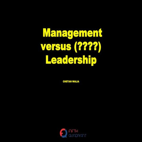 Management ~ Leadership