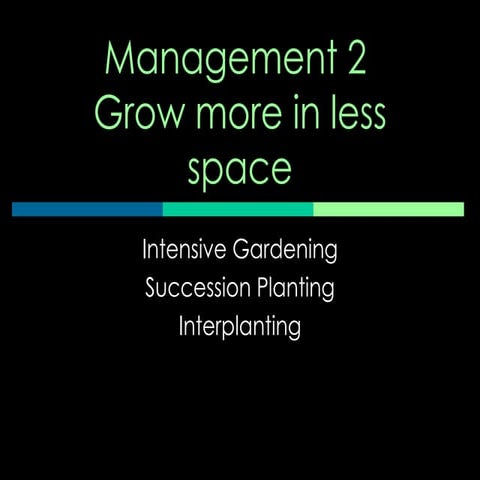 Management   succession, interplanting