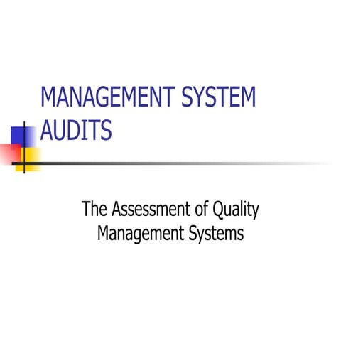 Management System Audits