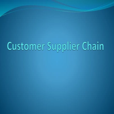 Customer Supplier chain TQM 