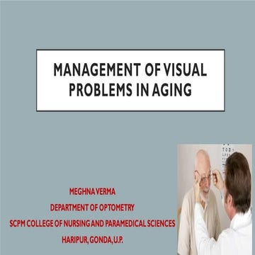 Management of visual problems with aging | PDF