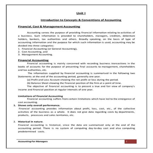 Management accounting