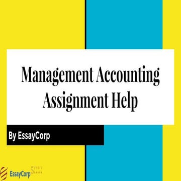 Management accounting assignment help