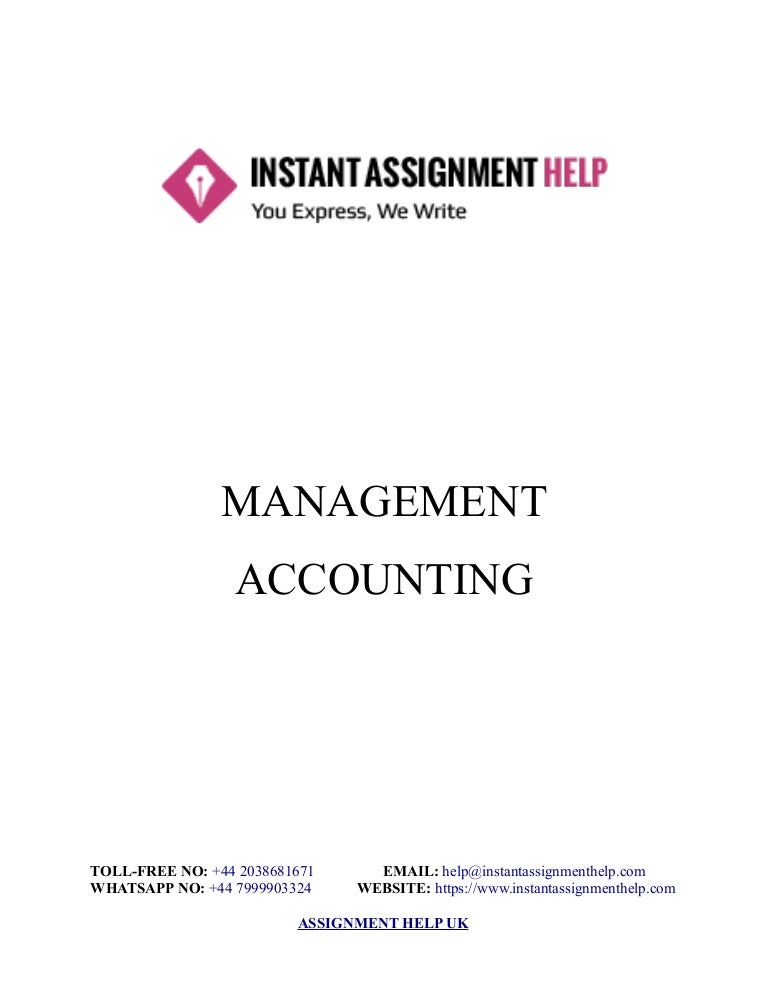 Management accounting assignment help