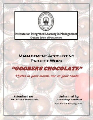 Cost sheet of a chocolate company and its analysis