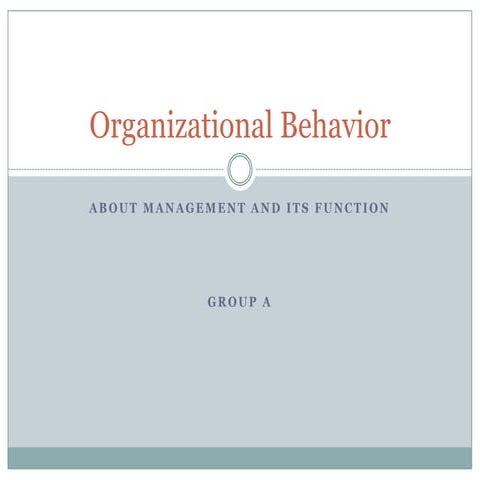 Management and it's functions