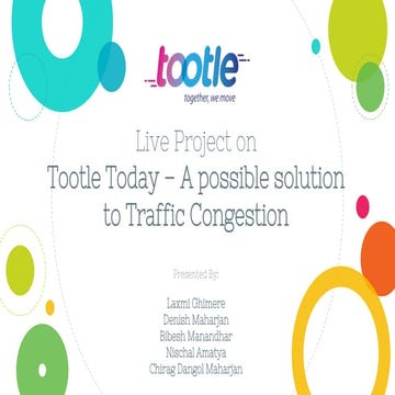 Tootle Today - A Possible Solution to Traffic Congestion in Kathmandu