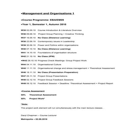 Management and organisations 1   metropolia eba:em09 group autumn 2010