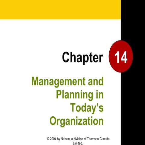 Management And Planning