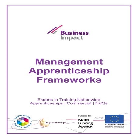 Management Apprenticeship Frameworks