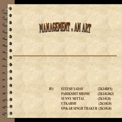 Management: An Art