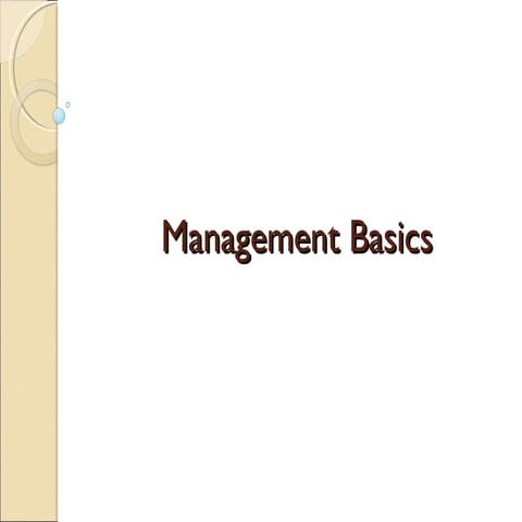 Management basics