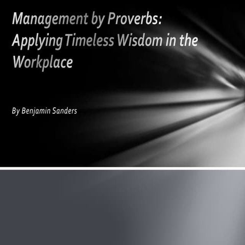 Management by proverbs | PPTX