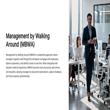 Management by Walking Around with eAuditor Audits & Inspections | PDF